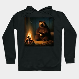 Bear at campfire Hoodie